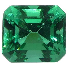 0.73ct Rectangular/Emerald Cut Green Emerald from Colombia