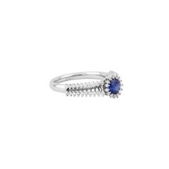 Sunita Nahata Blue Sapphire 0.74ct. Fancy Ring in 18Karat White Gold.