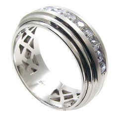 0.74 Carat Channel Set Diamond 18 Karat Gents Ring