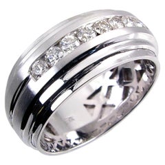 Bague pour hommes 18 carats avec diamants 0,74 carat sertis en chaîne