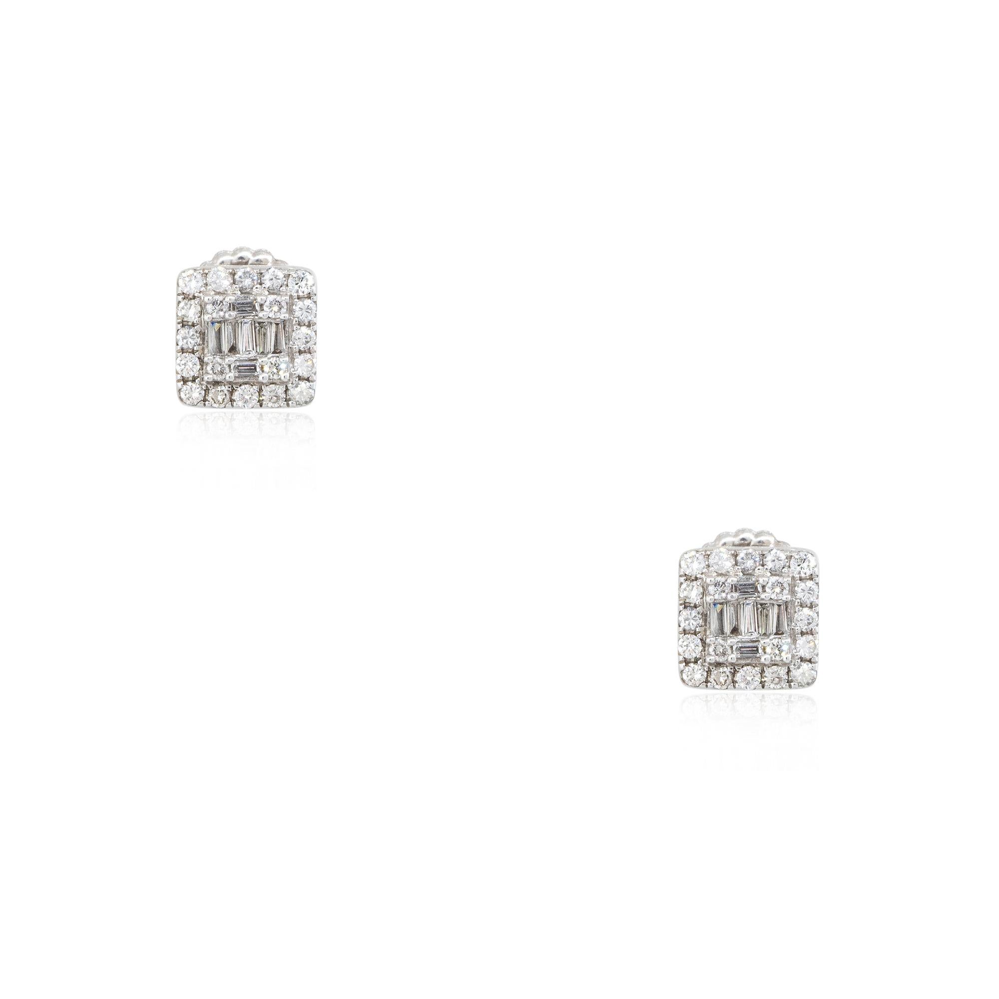 14k Weißgold 0,74ctw runder Brillant & Baguetteschliff Diamant Mosaik Quadrat Ohrringe

Produkt: Quadratische Mosaik-Diamant-Ohrringe
Diamanten: Alle natürlichen Diamanten
MATERIAL: 14k Weißgold
Diamant-Details: Es gibt ungefähr 0,60 Karat runde