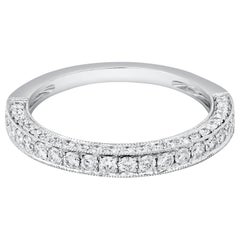 Roman Malakov 0.74 Carat Total Round Diamond Wedding Band Ring