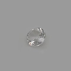 0.74 Carat Round White Sapphire GIA Certified Unheated