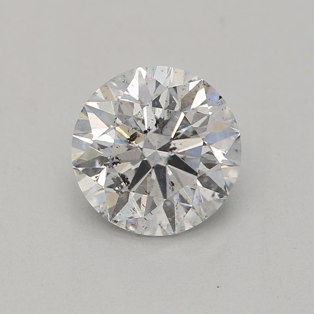 0.74 Carat Very Light Blue Round cut diamond I1 Clarity GIA Certified For Sale 1