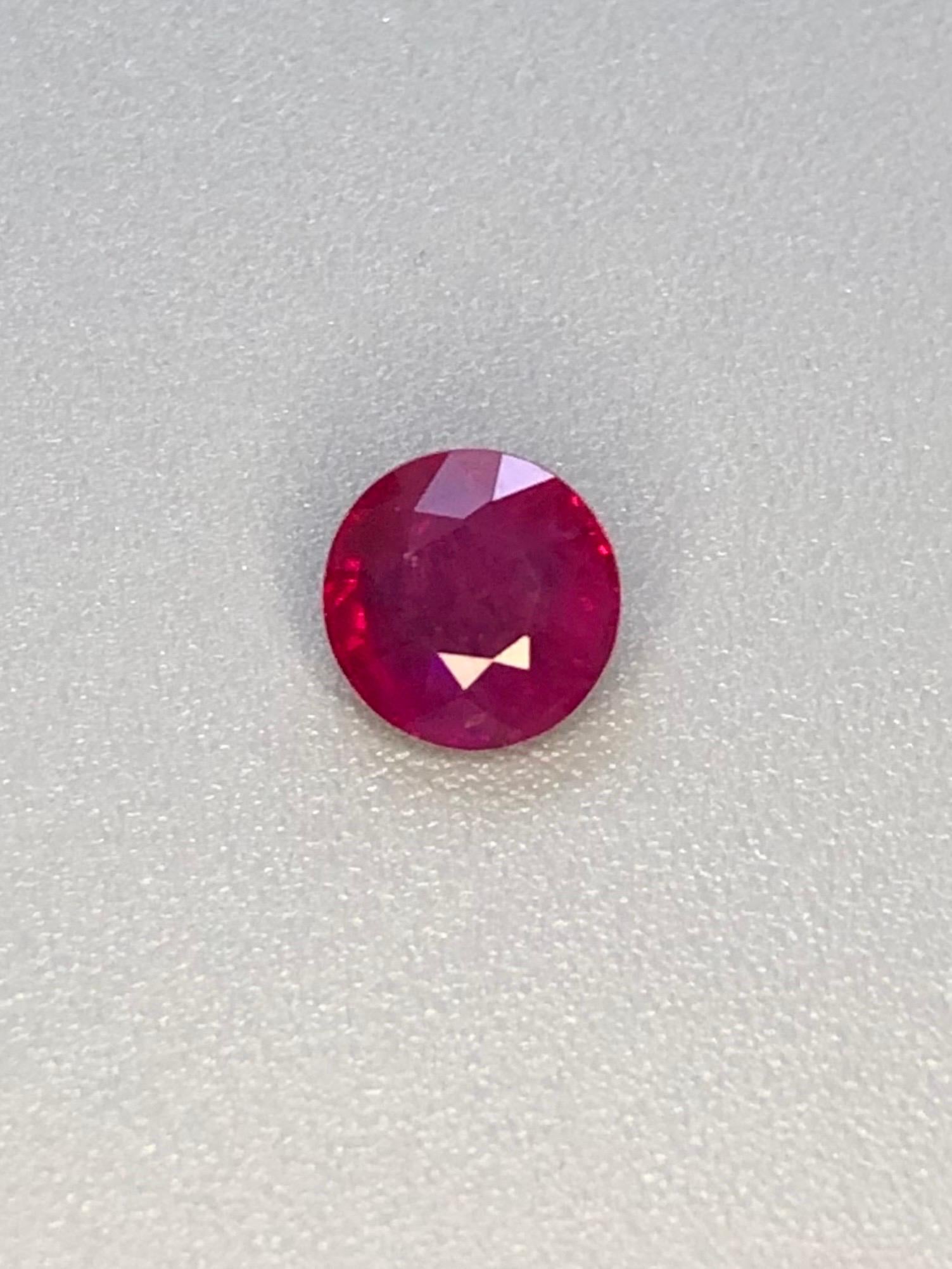 0.74 Ct AIGS Certified Natural Ruby Pigeon Blood  color Unheated Gemstone For Sale 1