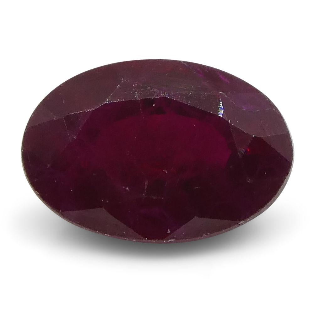 Women's or Men's 0.74 ct Oval Ruby Mozambique For Sale