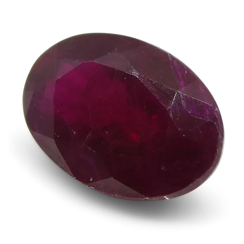 0.74 ct Oval Ruby Mozambique For Sale 1