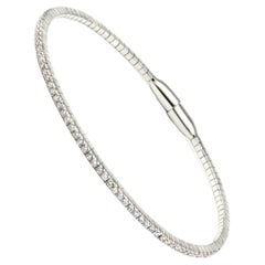 0,75 Cttw. Bracciale tennis Diamond Flex in oro bianco con chiusura magnetica
