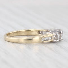 0.74ctw 3-Stone Round Diamond Engagement Ring 14k Yellow Gold Size 7.25