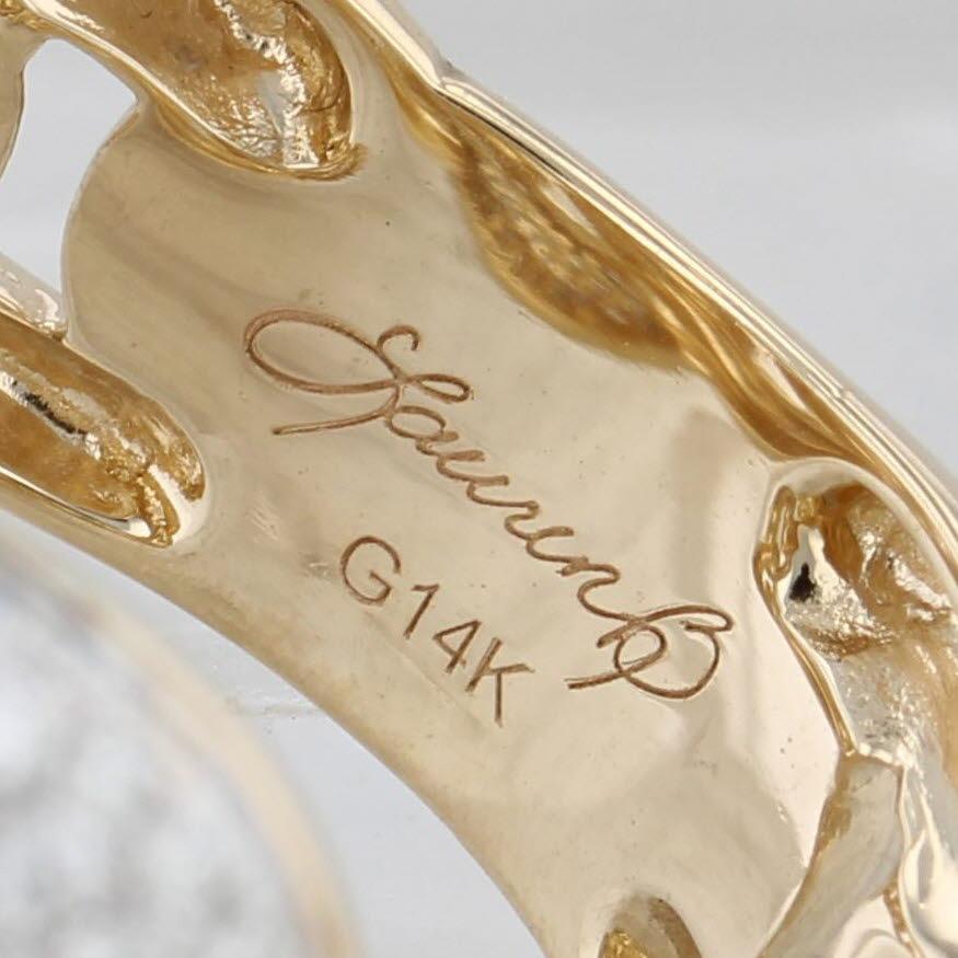 0.74ctw Diamond Knotwork Ring 14k Yellow Gold Size 8.5 In Good Condition In McLeansville, NC