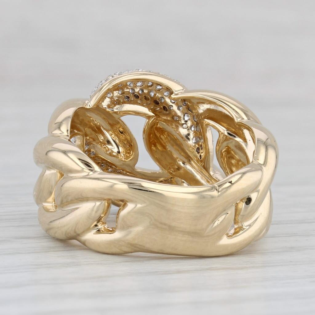 0.74ctw Diamond Knotwork Ring 14k Yellow Gold Size 8.5 2