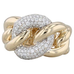 0.74ctw Diamond Knotwork Ring 14k Yellow Gold Size 8.5