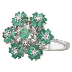 Emerald Cluster Rings
