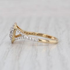 0.74ctw Round Diamond Engagement Ring 18k Yellow Gold Size 7