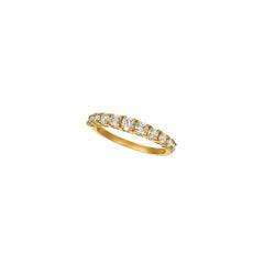 0,75 Karat 11 Stein natürlicher Diamant Ring Band G SI 14k Weißgold