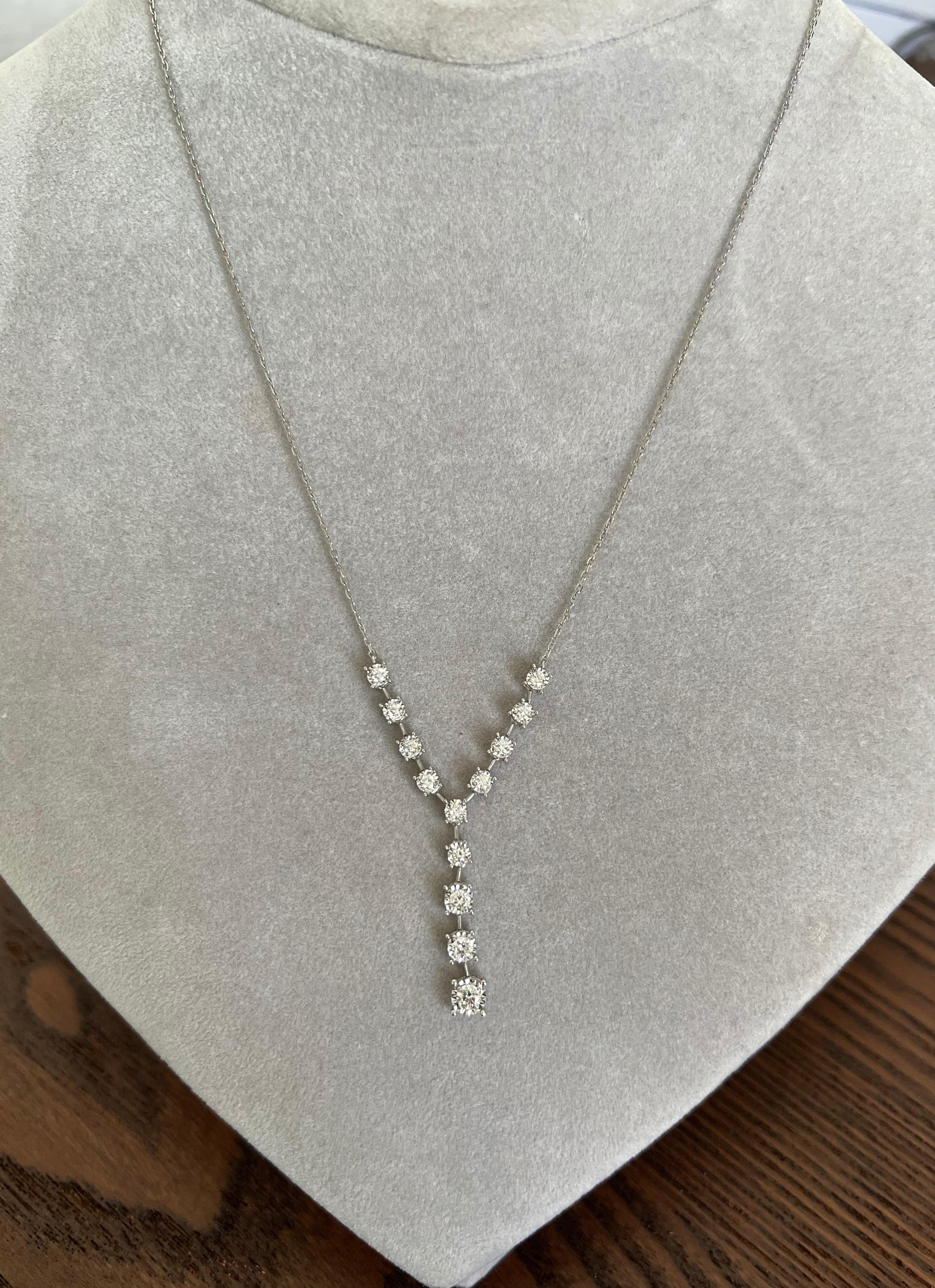 0.75 carat diamond necklace