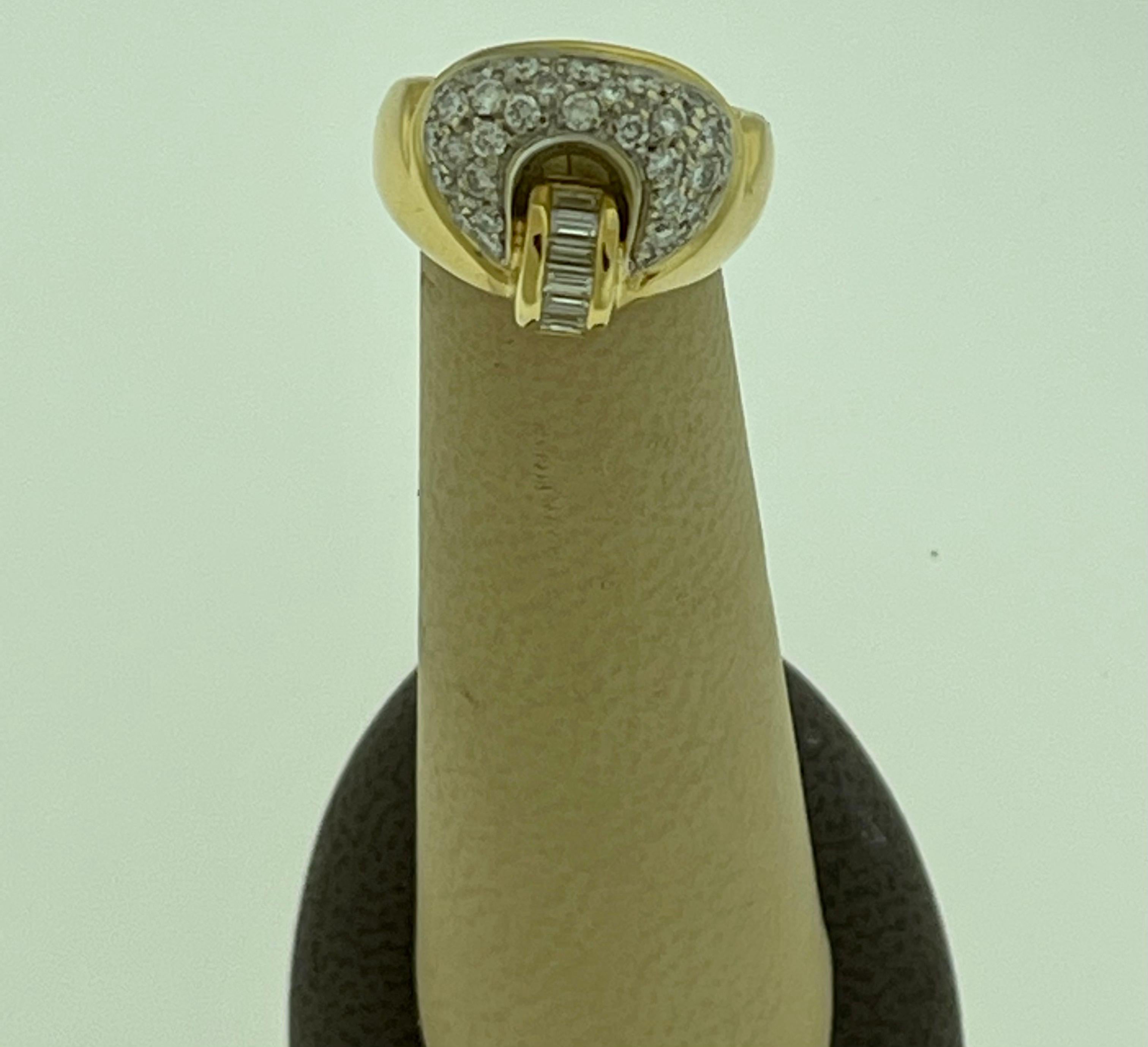 0,75 Karat Diamant-Cocktailring aus 18 Karat Gelbgold (Rundschliff) im Angebot
