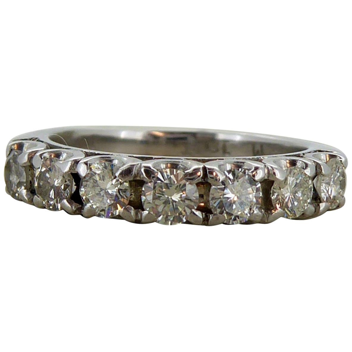 0.75 Carat Diamond Eternity / Wedding Ring, 18 Carat White Gold