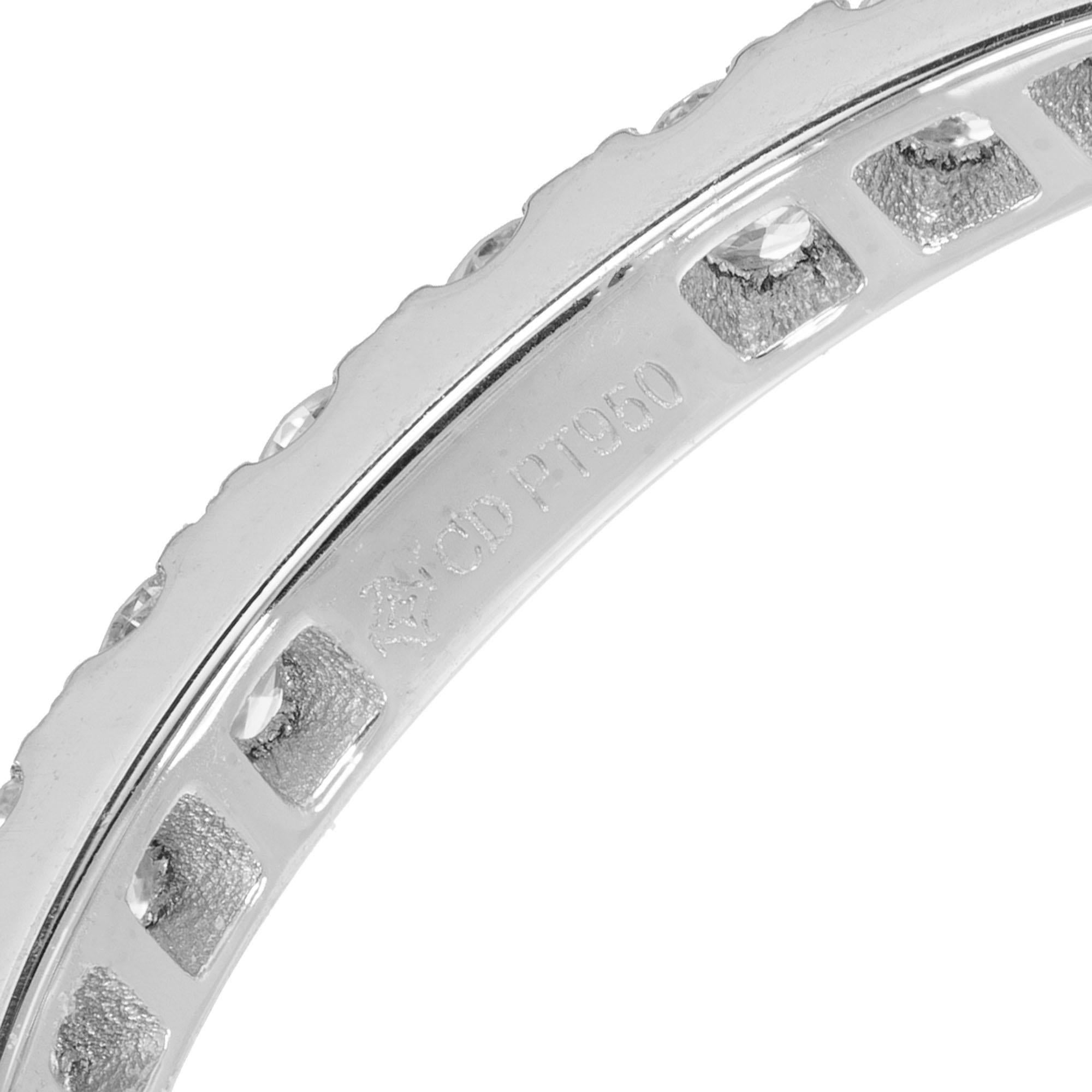 0.75 Carat Diamond Platinum Eternity Band Ring In Excellent Condition In Stamford, CT