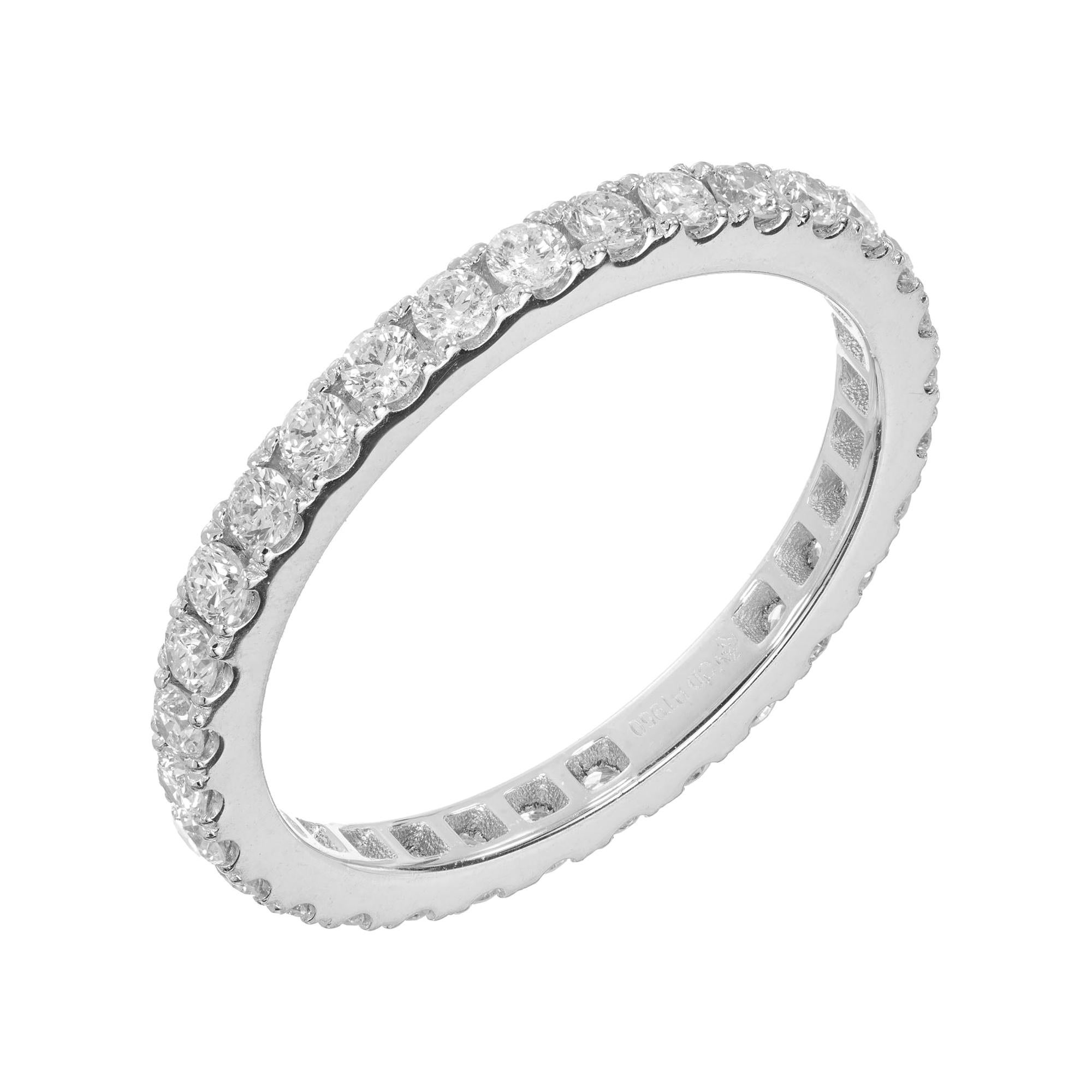 0.75 Carat Diamond Platinum Eternity Band Ring