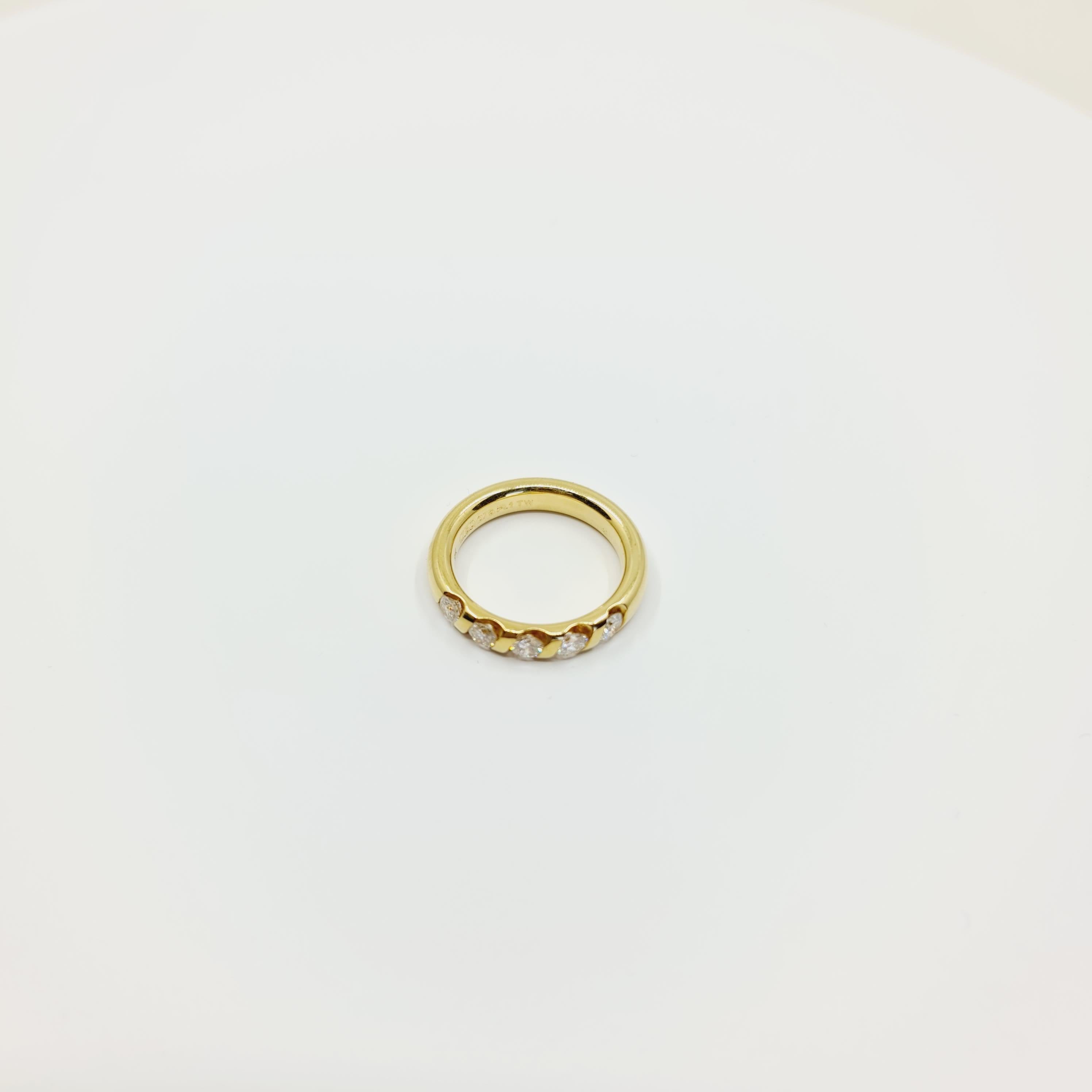 0.75 Carat Diamond Ring G/I1 18k Gold, Brilliant Cut Diamonds In New Condition For Sale In Darmstadt, DE