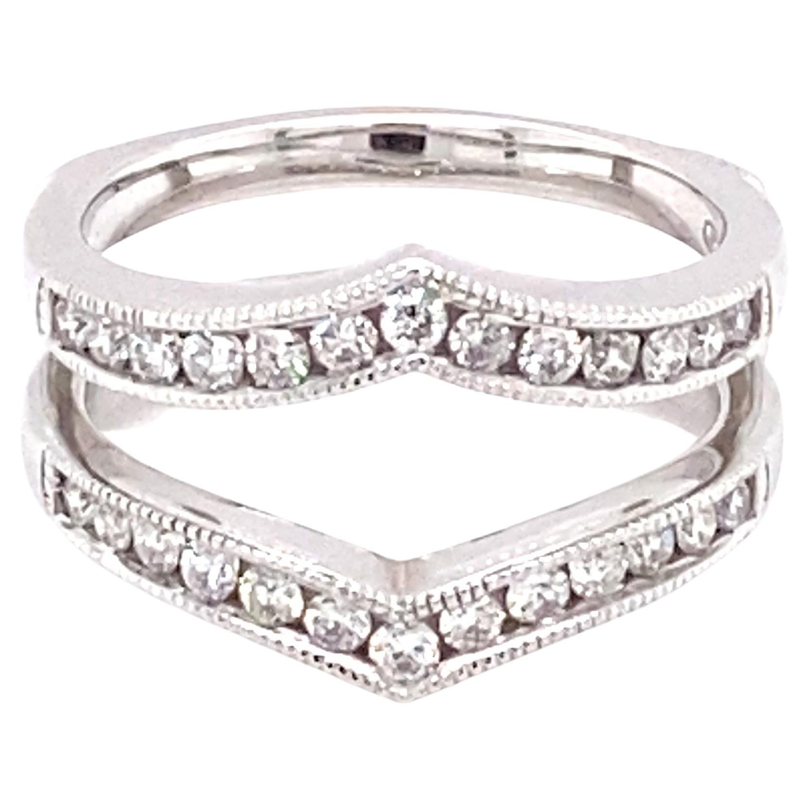 0.75 Carat Diamond Ring Guard in 14 Karat White Gold