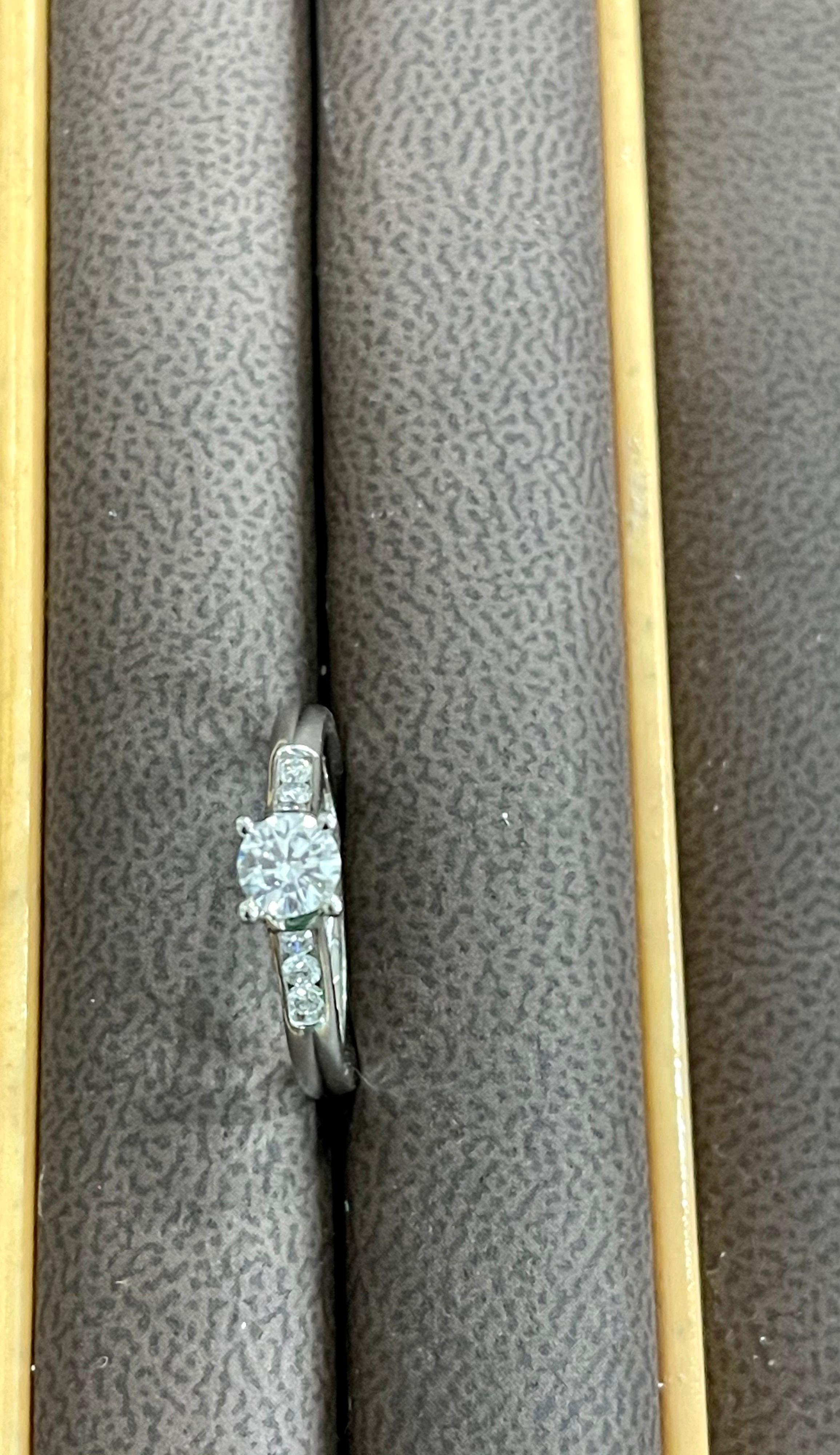 0,75 Karat Diamant Traditioneller Ring/Band 14 Karat Weißgold im Angebot 6