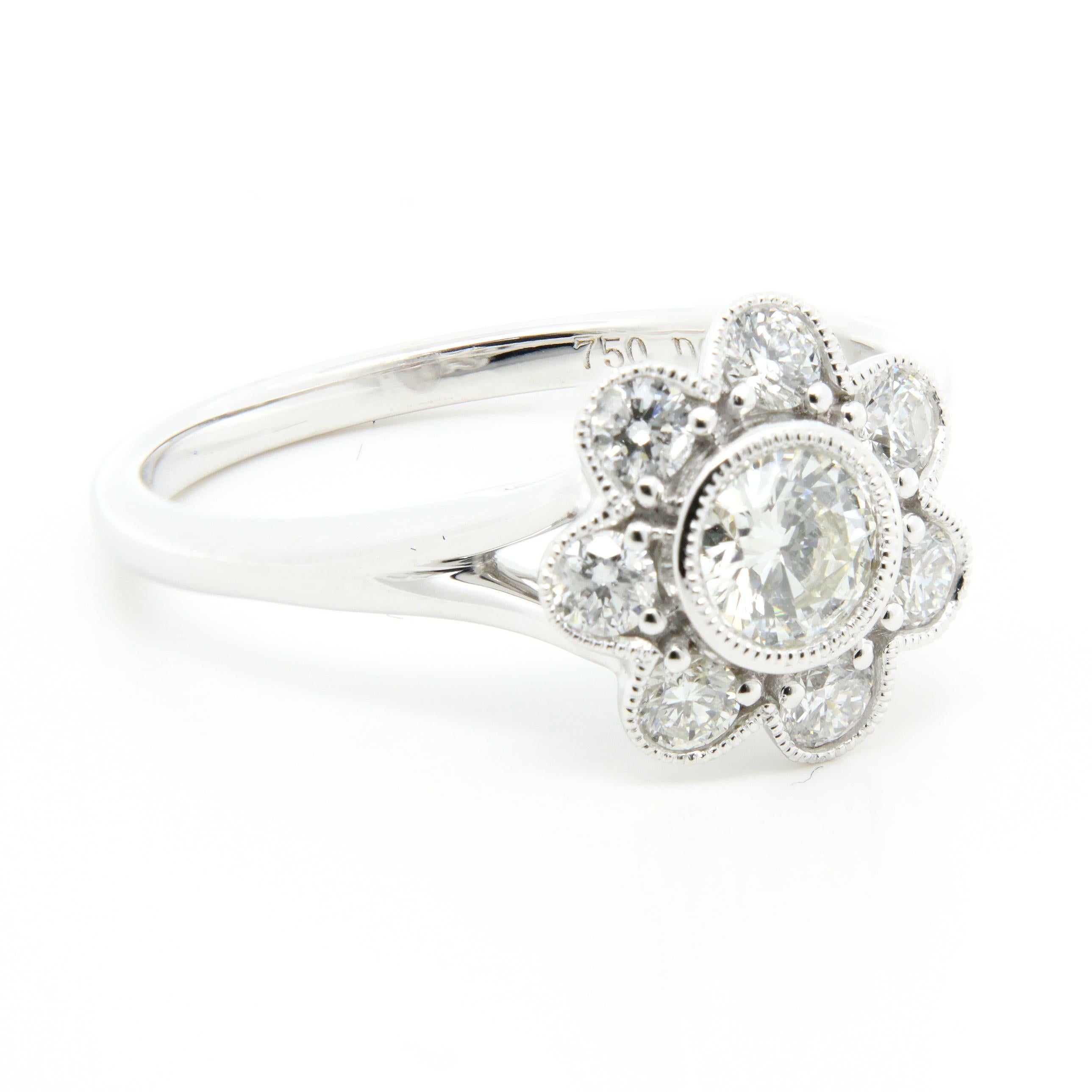 0,75 Karat geblümter Diamant RIng im Zustand „Neu“ im Angebot in Hong Kong, HK