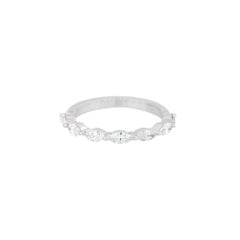 0,75 Karat Marquise-Schliff Diamant-Halbweg-Ring 14 Karat auf Lager