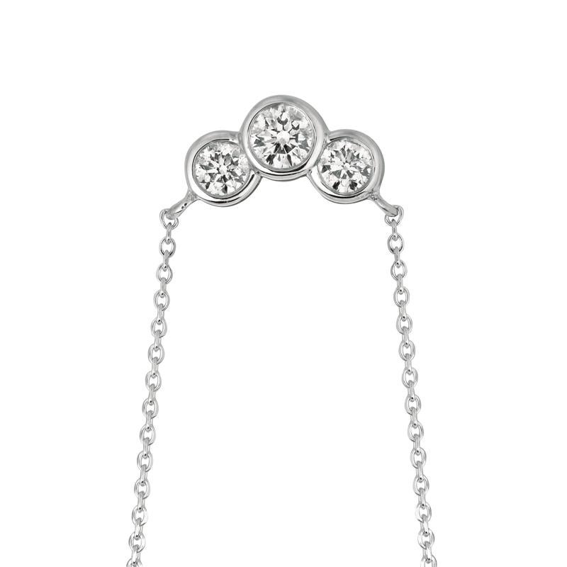 3 diamond necklace yellow gold
