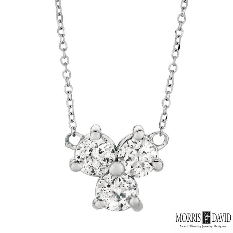 100% Natural Diamonds, Not Enhanced in any way Round Cut Diamond Necklace  
0.75CT
G-H 
SI  
5/16 inch 1n height, 3/8 inch in width
14K White Gold,    Prong Style,    2.5 grams
3 Diamonds

N5285.75W
ALL OUR ITEMS ARE AVAILABLE TO BE ORDERED IN 14K