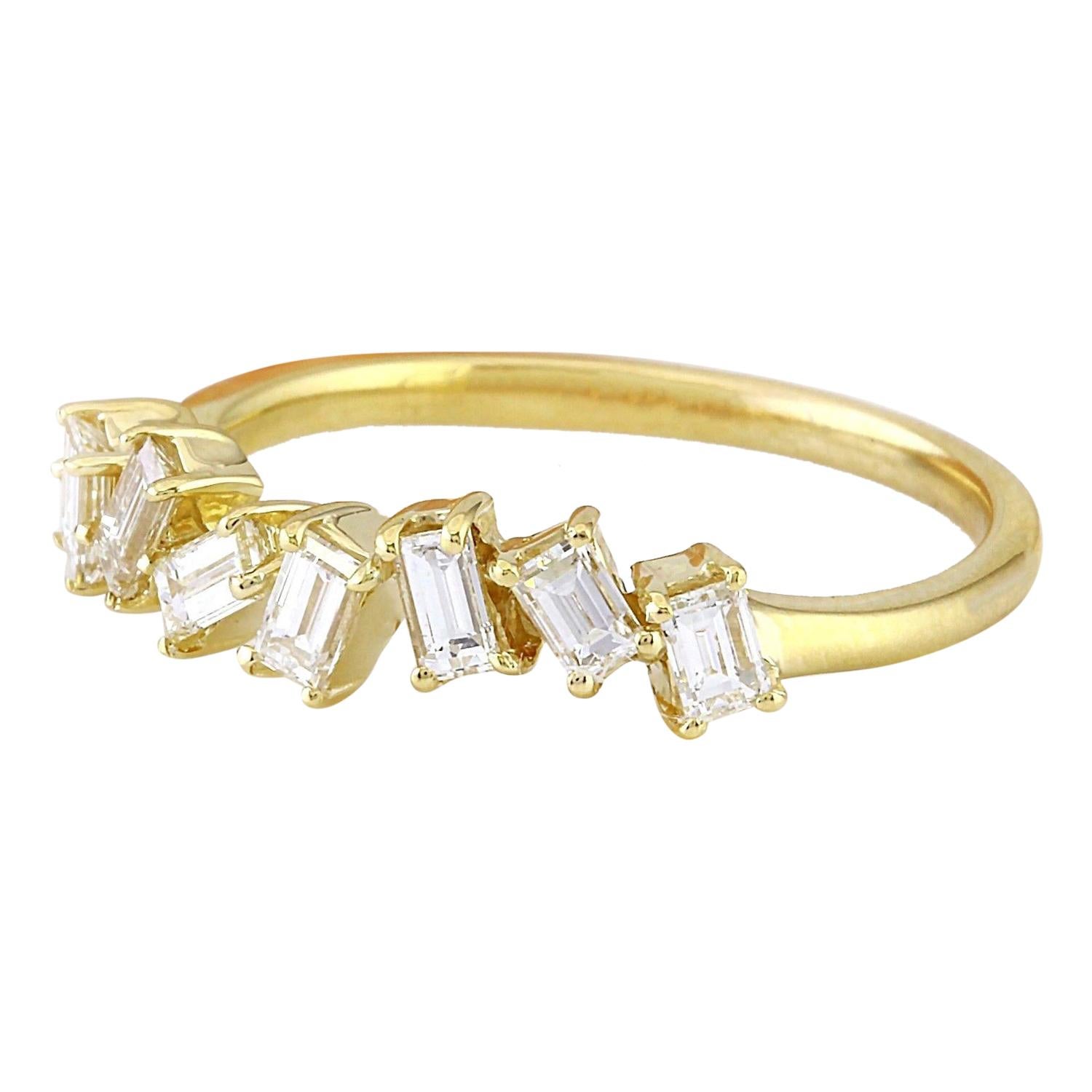 Introducing our elegant 14K Solid Yellow Gold Ring featuring a dazzling 0.75 Carat Natural Diamond as the mainstone. Crafted with meticulous attention to detail, this ring exudes sophistication and charm. The diamond boasts a pristine F-G color and