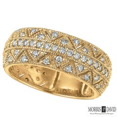 0.75 Carat Natural Diamond Band G SI 14k White Gold