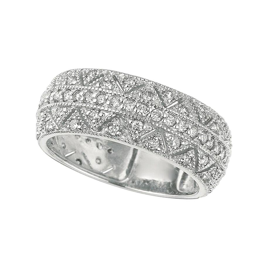 For Sale:  0.75 Carat Natural Diamond Band G SI 14k White Gold