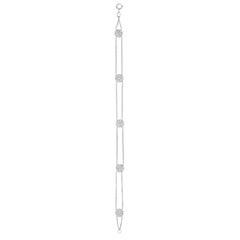 0,75 Karat natürliches Diamant-Armband G SI 14 Karat Weißgold