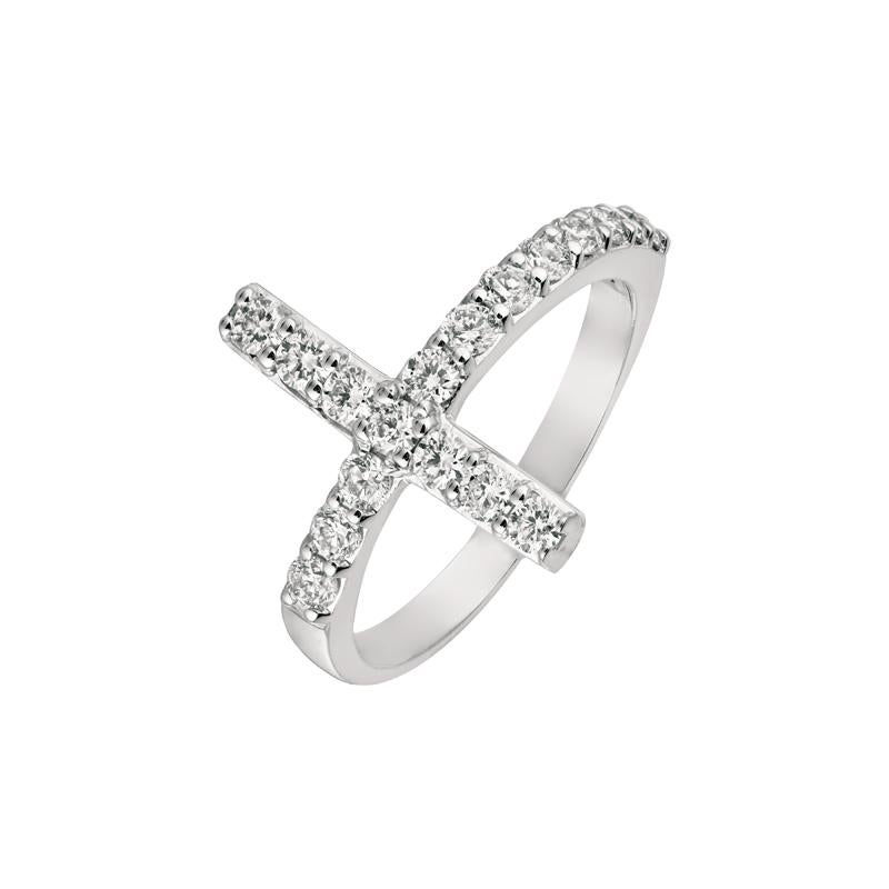 white gold cross ring womens