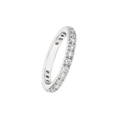0.75 Carat Natural Diamond Eternity Ring Band G SI 14 Karat White Gold