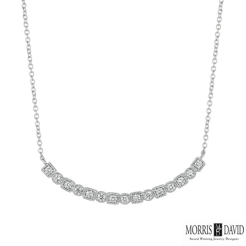 0.75 Carat Natural Diamond Necklace 14K White Gold G SI 18 inches chain

100% Natural Diamonds, Not Enhanced in any way Round Cut Diamond Necklace  
0.75CT
G-H 
SI  
1/2 inch in height, 1 15/16 inch in width
14K White Gold,    Pave Style,    4.4