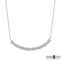 0,75 Karat natürlicher Diamant Halskette 14 Karat Weißgold G SI Kette