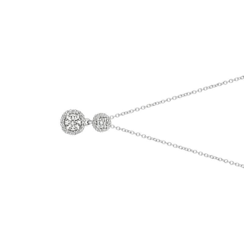 0.75 Carat Natural Diamond Double Halo Pendant Necklace 14K White Gold

100% Natural Diamonds, Not Enhanced in any way Round Cut Diamond Necklace with 18'' chain
0.75CT
G-H
SI
14K White Gold Prong style 3.2 gram
11/16 inch in height, 5/16 inch in