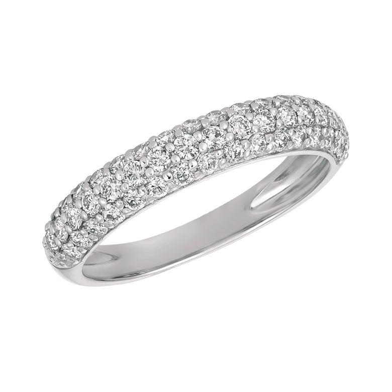 En venta: 0,75 Quilates Anillo Diamante Natural Banda G SI Oro Rosa 14 Kilates  3