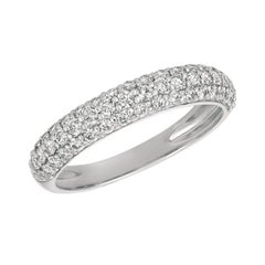 0.75 Carat Natural Diamond Ring Band G SI 14 Karat Yellow Gold