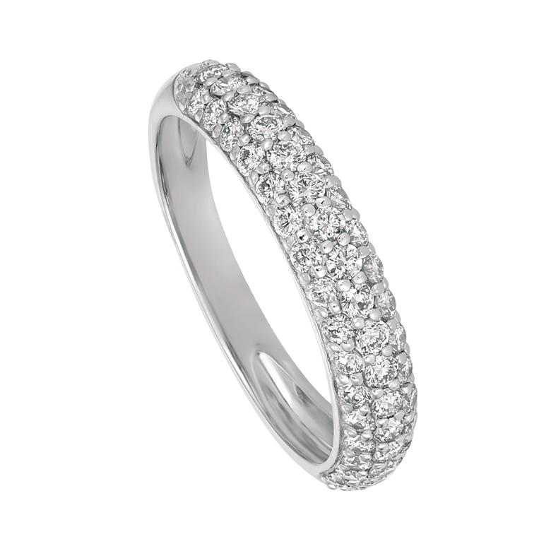 
0.75 Ct Natural Round Cut Diamond Ring G SI 14K White Gold

    100% Natural Diamonds, Not Enhanced in any way Diamond Ring
    0.75CT
    G-H 
    SI  
    14K White Gold  Pave style   2.3 grams
    1/5 inch in width 
    Size 7
    49 diamonds

 