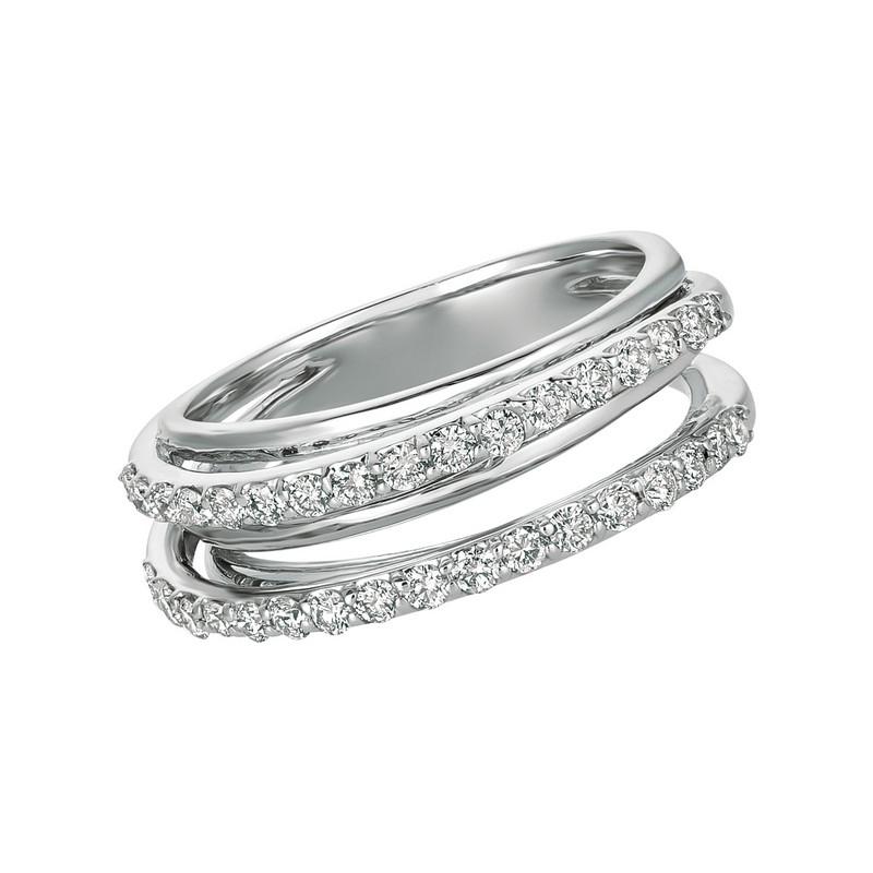 Contemporain Bague G SI en or blanc 14 carats avec diamant naturel de 0,75 carat en vente