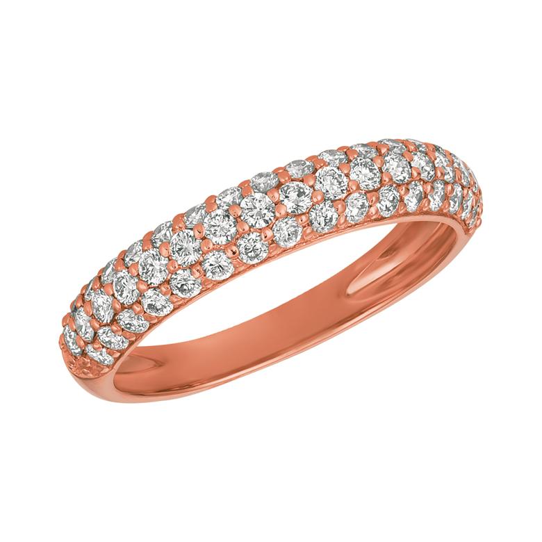 0,75 Quilates Anillo Diamante Natural Banda G SI Oro Blanco 14 Kilates Corte redondo en venta
