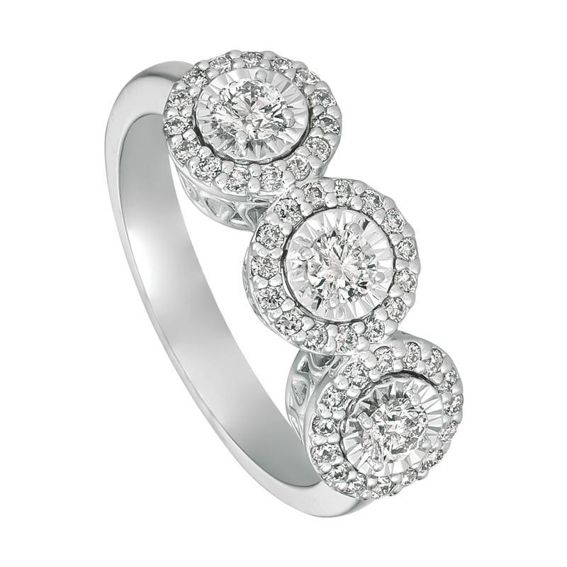 
0.75 Carat Natural Diamond Ring G SI 14K White Gold

    100% Natural Diamonds, Not Enhanced in any way Round Cut Diamond Ring
    0.75CT
    G-H 
    SI  
    14K White Gold,  Prong and Pave style,   5 grams
    5/16 inch in width
    Size 7
    3
