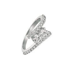 0,75 Karat natürlicher Diamantring G SI 14 Karat Weißgold
