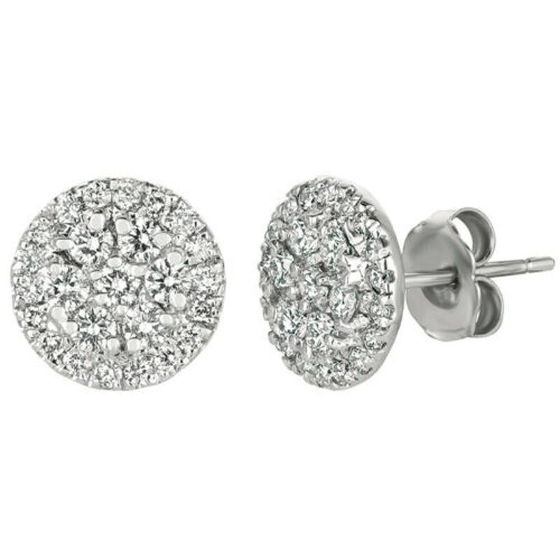 0.75 Carat Natural Diamond Earrings G SI 14K White Gold

100% Natural, Not Enhanced in any way Round Cut Diamond Earrings
0.75CT
G-H 
SI  
14K White Gold,  2 grams, Pave set
3/8 inch in height, 3/8 inch in width
50 diamonds

E5593.75W
ALL OUR ITEMS