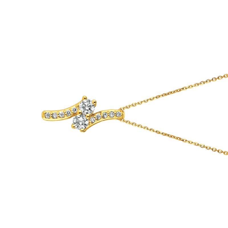 0.75 Karat natürlicher Diamant zwei Stein Stil Halskette 14K Gelbgold

100% natürliche Diamanten, nicht verbessert in irgendeiner Weise Round Cut Diamond Halskette mit 18'' Kette
0.75CT
G-H
SI
14K Gelbgold Prong Stil 3,9 Gramm
7/8 Zoll in der Höhe,