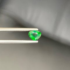 0.75 Carat Natural Loose Chrome Tourmaline Heart Cut African Gemstone